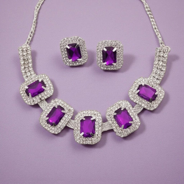 Amethyst Glamour Necklace Set