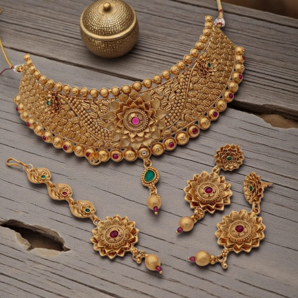 Antique Lotus Jewel Set