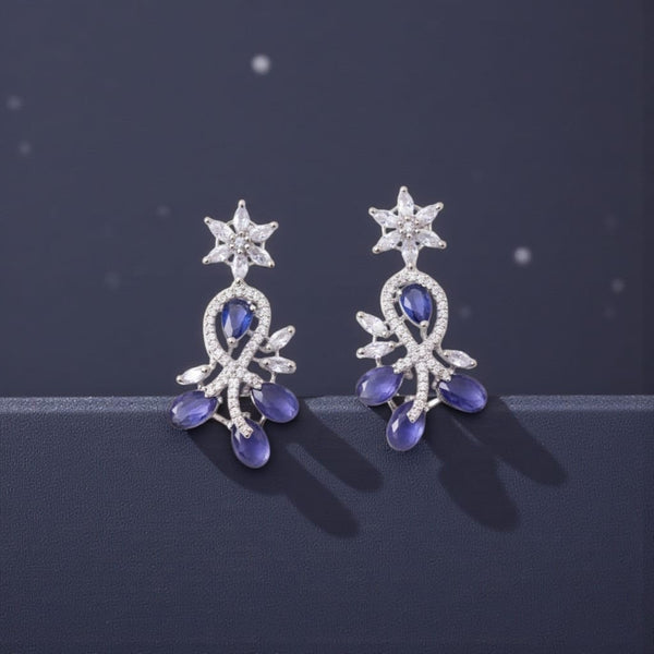 Blue Nova Midnight Crystal Drops Earring