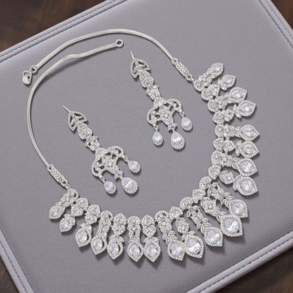 Royal Sparkle Chandelier Necklace Set