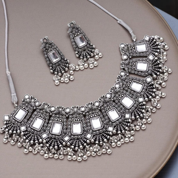 Mystic Mirror Oxidized Choker Set