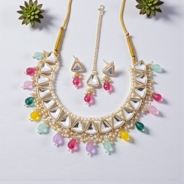 Prism Drop Multicolor Kundan Jewellery Set