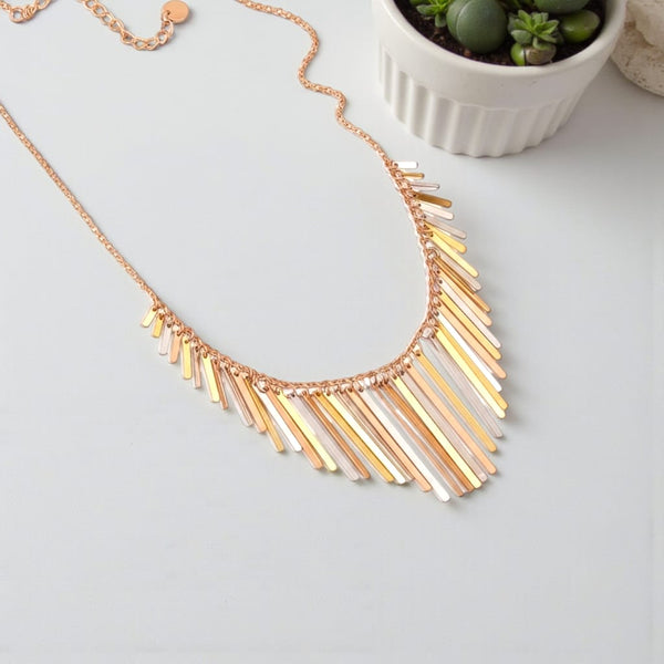 Golden Sunset Bar Chain Pendant