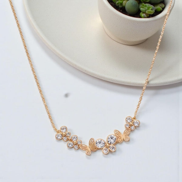 Butterfly Bloom Sparkle Chain Pendant