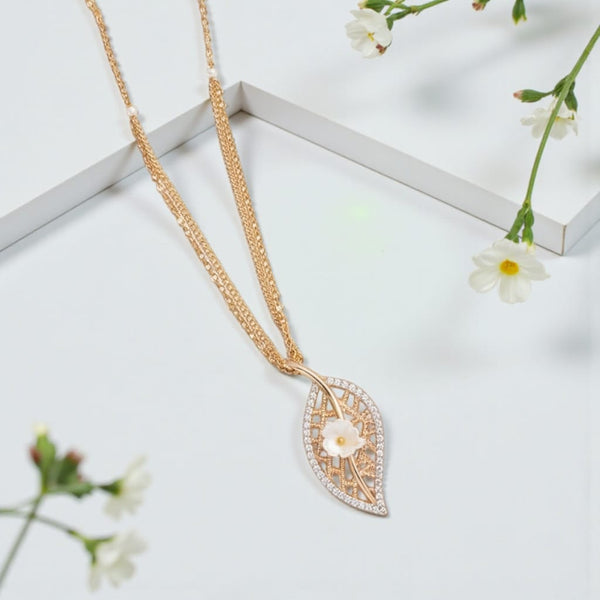 Enchanted Leaf Blossom Chain Pendant