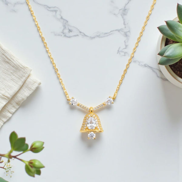 Radiant Bell Charm Chain Pendant