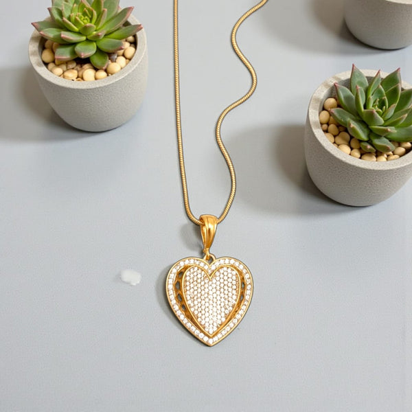 Radiant Double Heart Chain Pendant