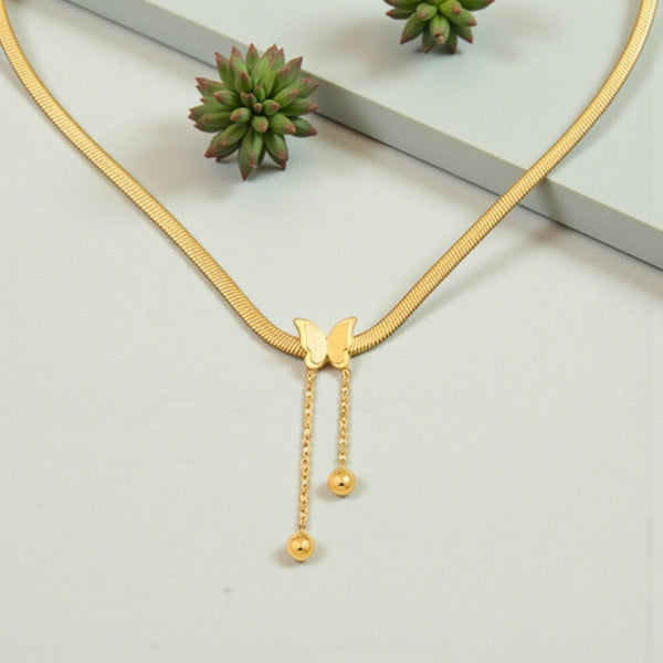 Luxe Golden Butterfly Chain Pendant