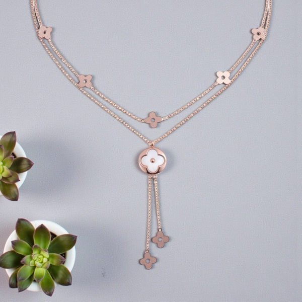 Twin Layer Flower Chain Pendant