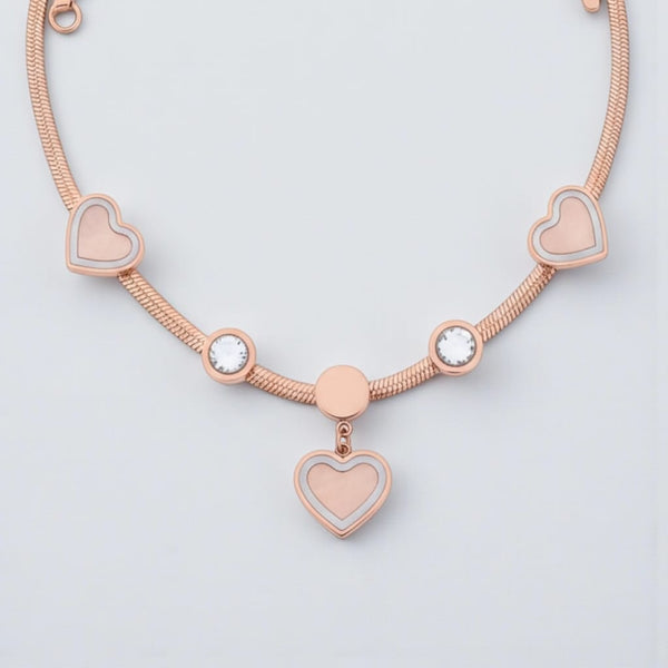Blush Heart Elegance Chain Pendant